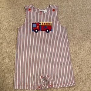 Vintage Boys Firetruck Shortall JonJon VGUC
